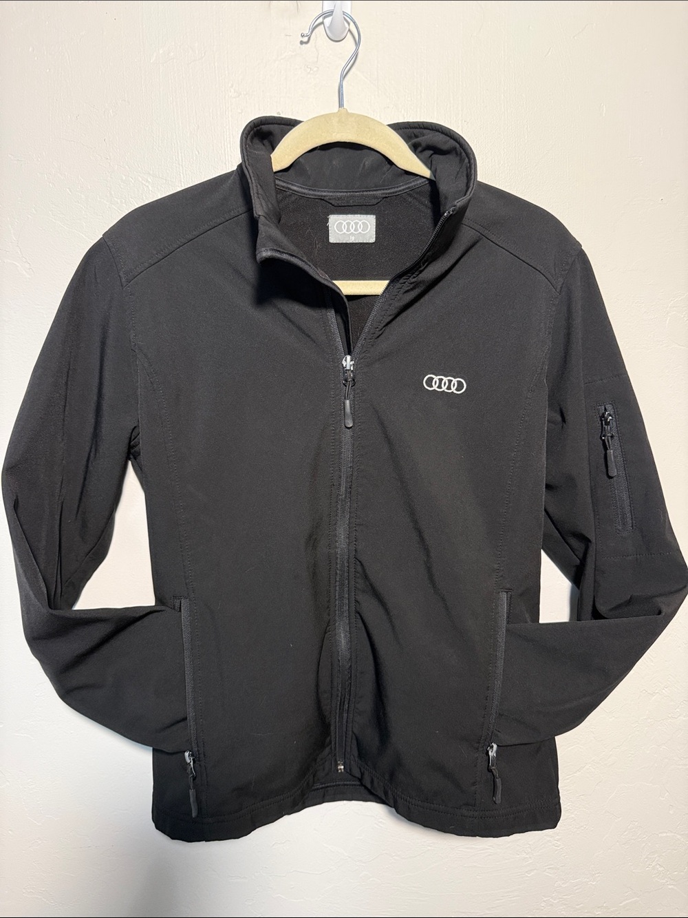 Women's AUDI Black Softshell Jacket - Zip Front